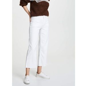 Paige Nellie Culotte Utility Pocket Raw Hem Denim